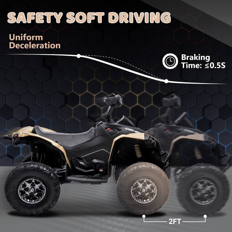12V Kids ATV Ride on Toy Car Bombardier Licensed BRP Can-am 4 Wheeler