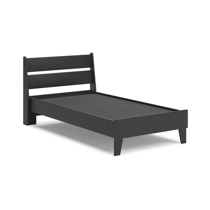 Signature Design by Ashley Socalle Black Panel Platform Bed