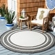 preview thumbnail 62 of 84, SAFAVIEH Courtyard Vickie Indoor/ Outdoor Waterproof Patio Backyard Rug 10' Round/8' Round - Ivory/Black
