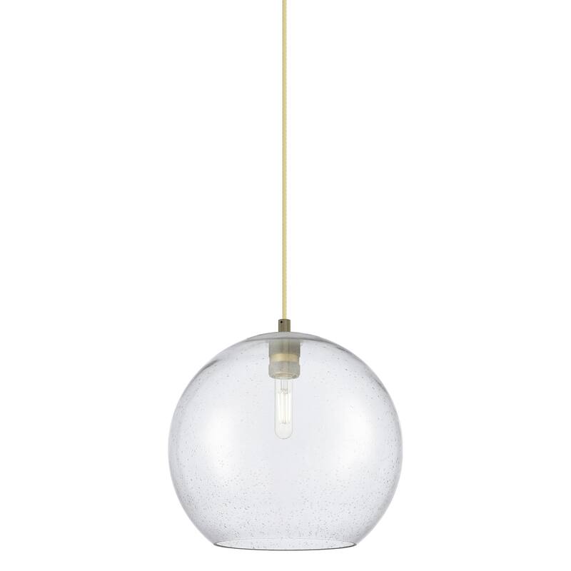Innovations Lighting 434-1P-12-12 Crown Point Pendant Crown Point 12" - Brushed Brass / Seedy