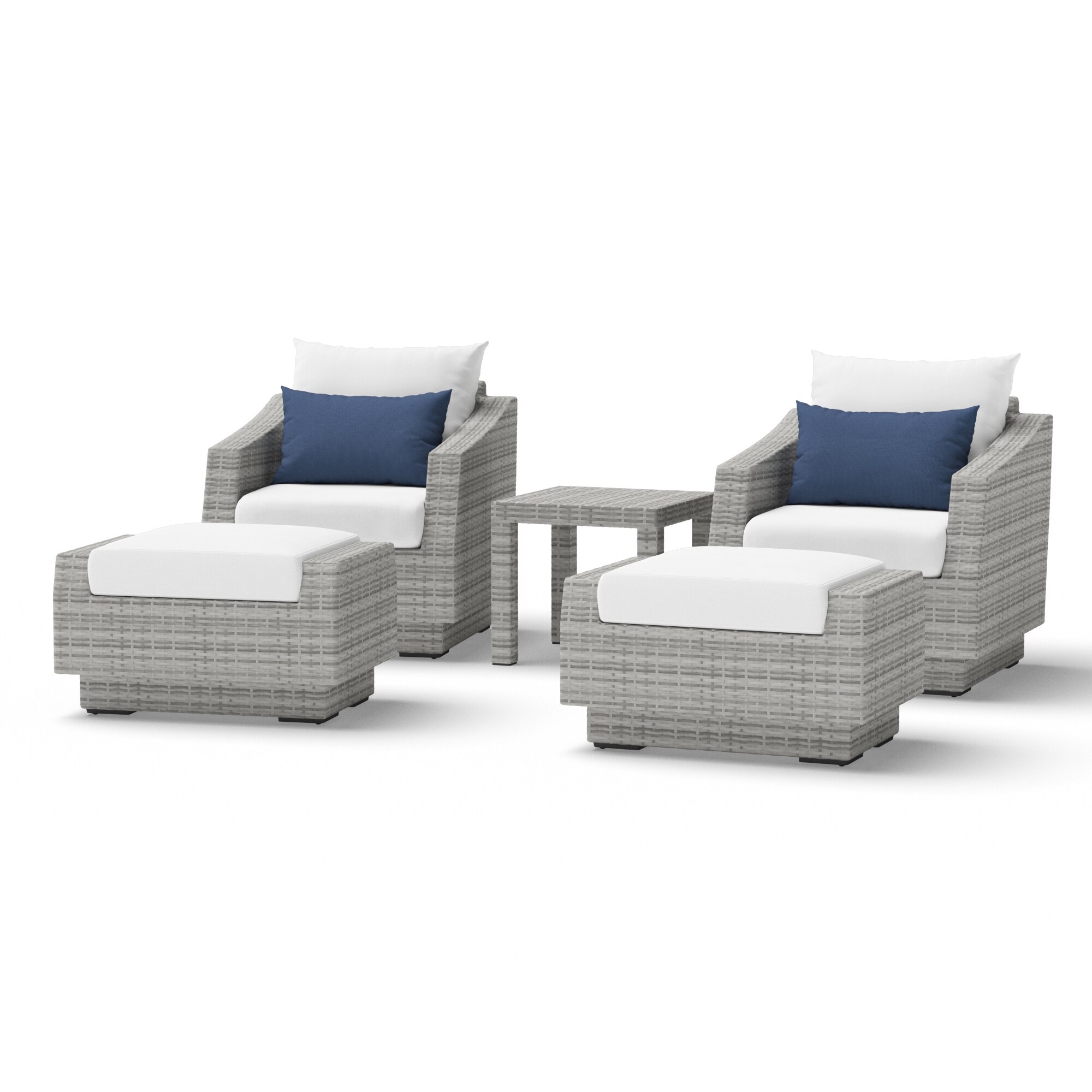 Outdoor club chair with ottoman sale
