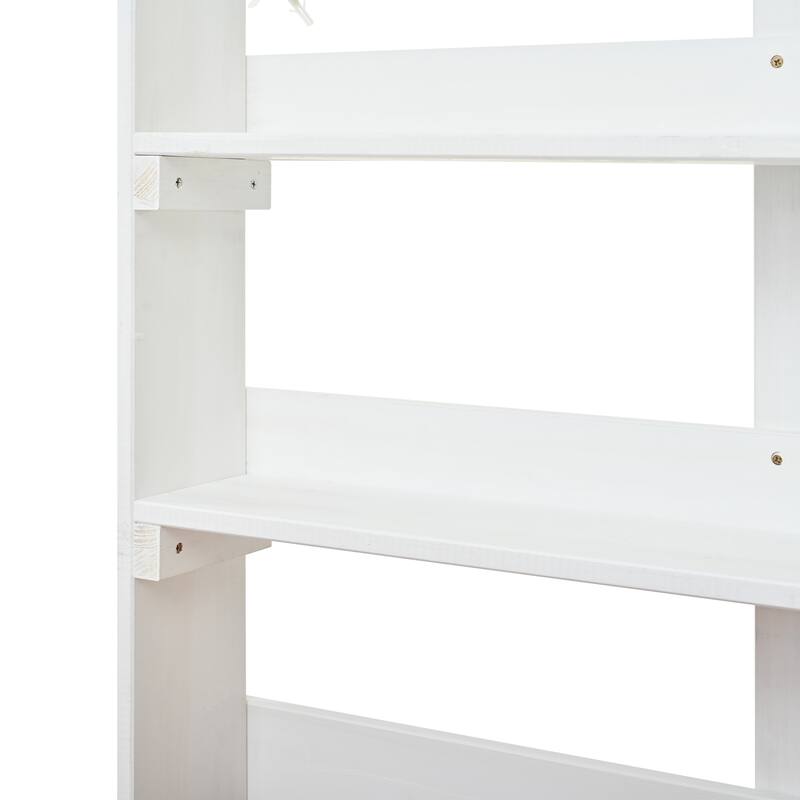 66" Outdoor Wooden Potting Bench Table, Garden Workstation