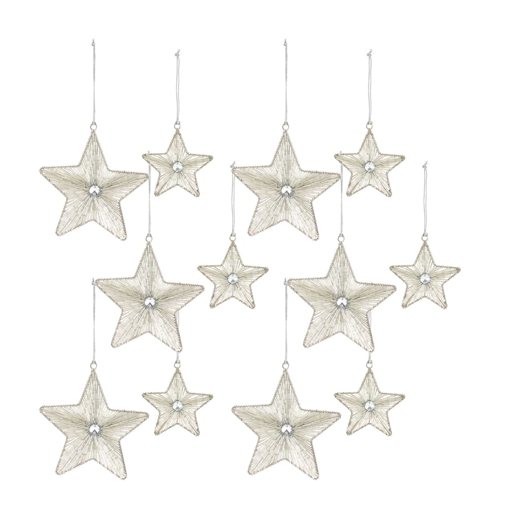 Beaded Star Ornament (Set of 12)