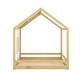preview thumbnail 6 of 7, Full Size House Bed with Roof and Window, Open Concept Design for Creativity, for Kids Girl Boy, Not Box Spring, White