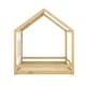 preview thumbnail 8 of 7, White+Natural Whimsical Pine Wood Twin House Bed with Roof and Window