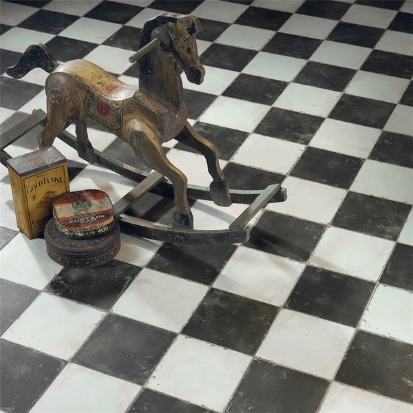 SomerTile 17.63x17.63-inch Royals Damero Ceramic Floor and Wall Tile (5 tiles/11.02 sqft.). Opens flyout.
