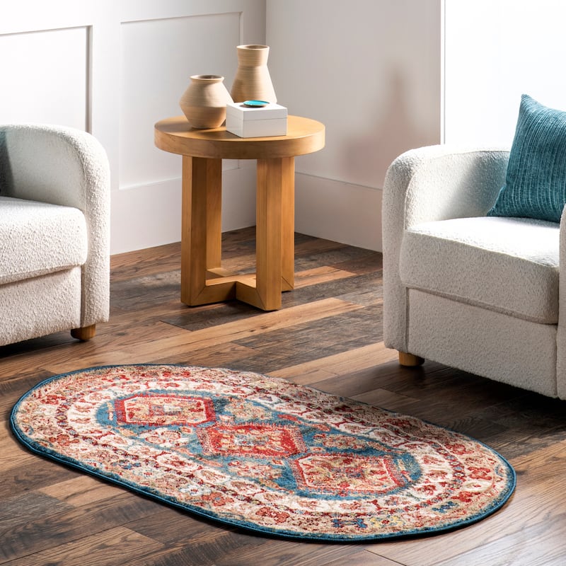 Nuloom Traditional Tribal Diamond Emblems Area Rug