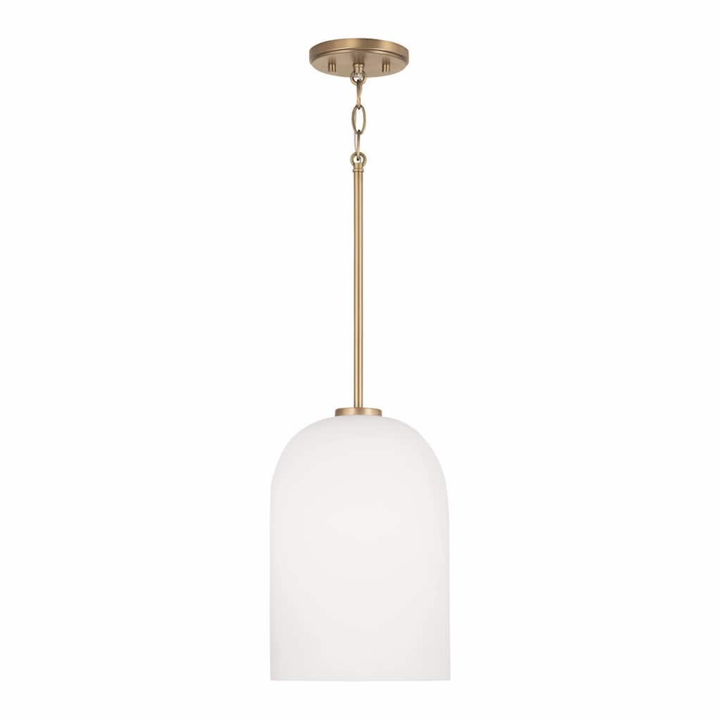 Lawson 1-light Pendant w/ Soft White Glass