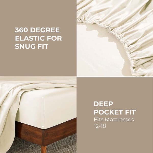 Superior Egyptian Cotton 850 Thread Count Bed Sheet Set - King - Ivory