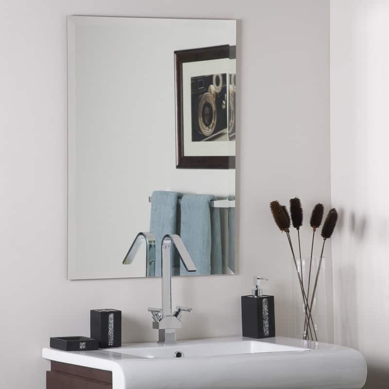 Frameless Modern Beveled Bathroom Vanity Mirror