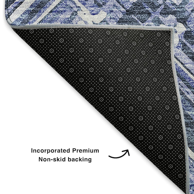 Premium Washable Super Soft Blurred Chevron Mayfield Rug