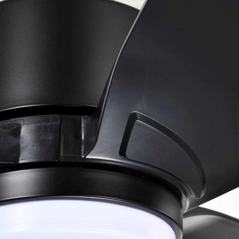 Genson SMART Black 3-Blade LED Lighted Ceiling Fan with Remote