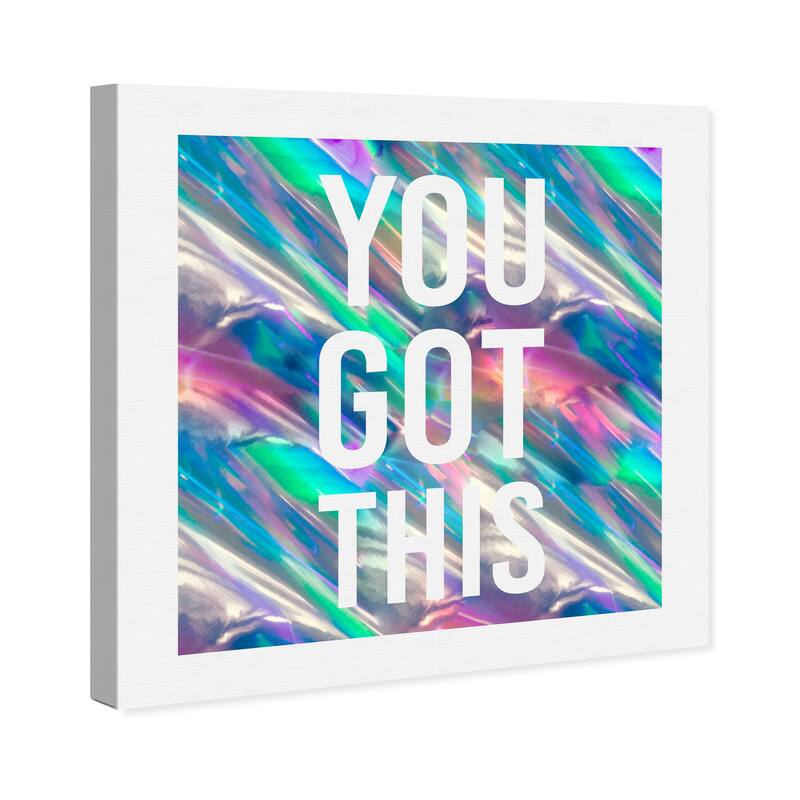 Wynwood Studio Prints Typography and Quotes You Got This Holo Pink and Metallic Pink Modern & Contemporary Wall Art Canvas Print
