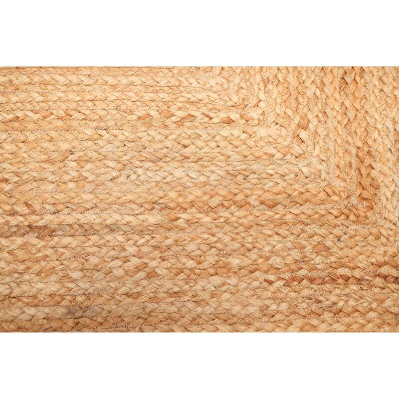 ECARPETGALLERY Braided Weave Palas Denizli Tan Jute Rug - 2'7 x 6'6