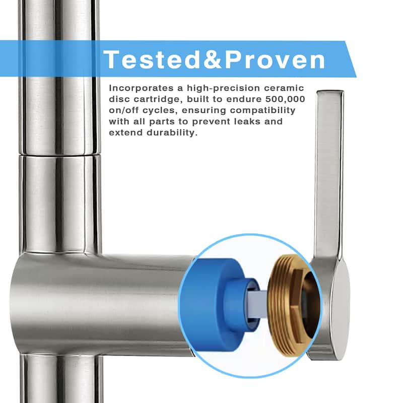 Single Handle Pull Down Sprayer Kitchen Faucet