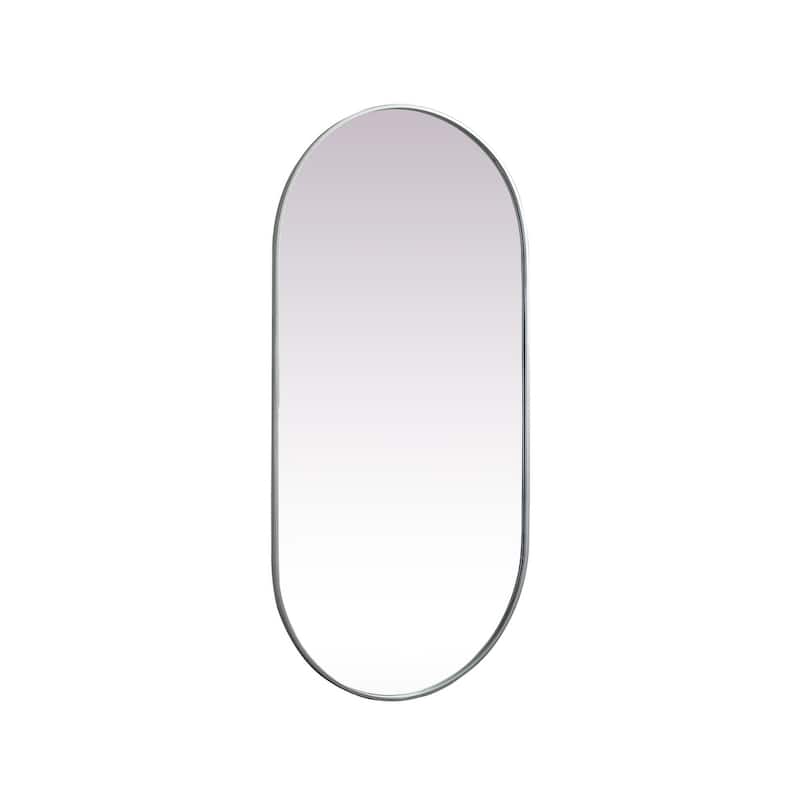 Indigo Home Metal Frame Oval Mirror 30x60 Inch