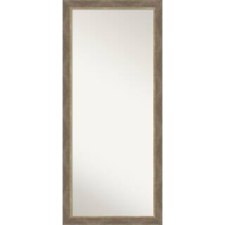 Driftwood Non-Beveled Framed Full-Length Floor Leaner Mirror - Driftwood Tan - 29 x 65 in