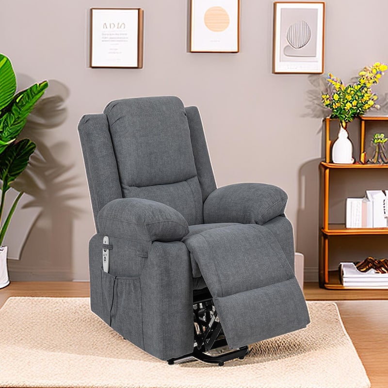 Power Lift Recliner Chair with Massage Heating Reclining Chair for Elderly,with Cup Holder and USB port
