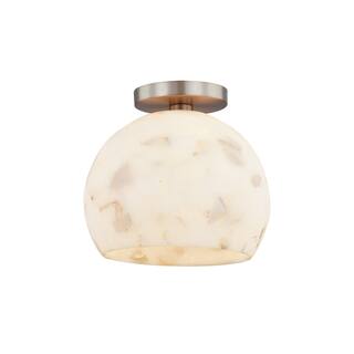 Justice Design Alabaster Rocks! - Globe Medium Semi-Flush Light