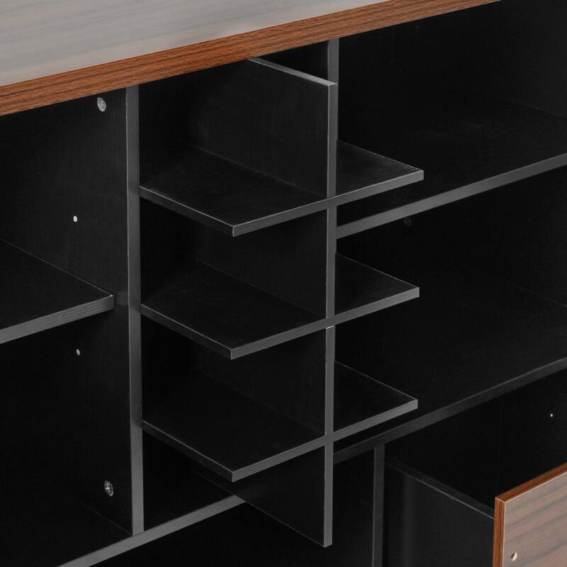 54-inch Farmhouse Kitchen Island with Drop Leaf, Power Outlet