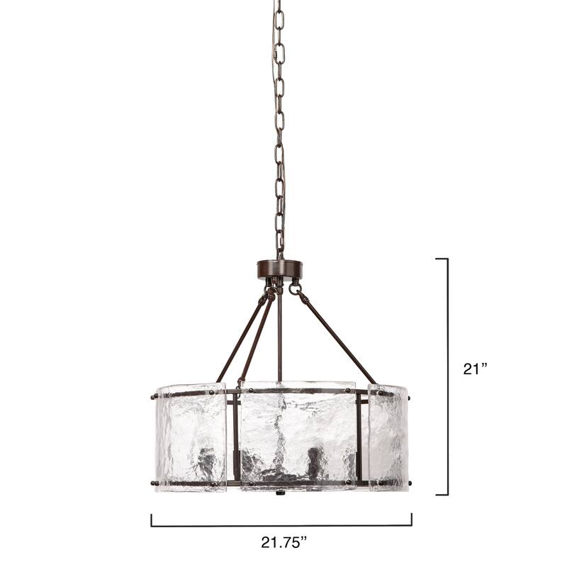 Jamie Young Glenn Large Round Metal 6-Light Chandelier