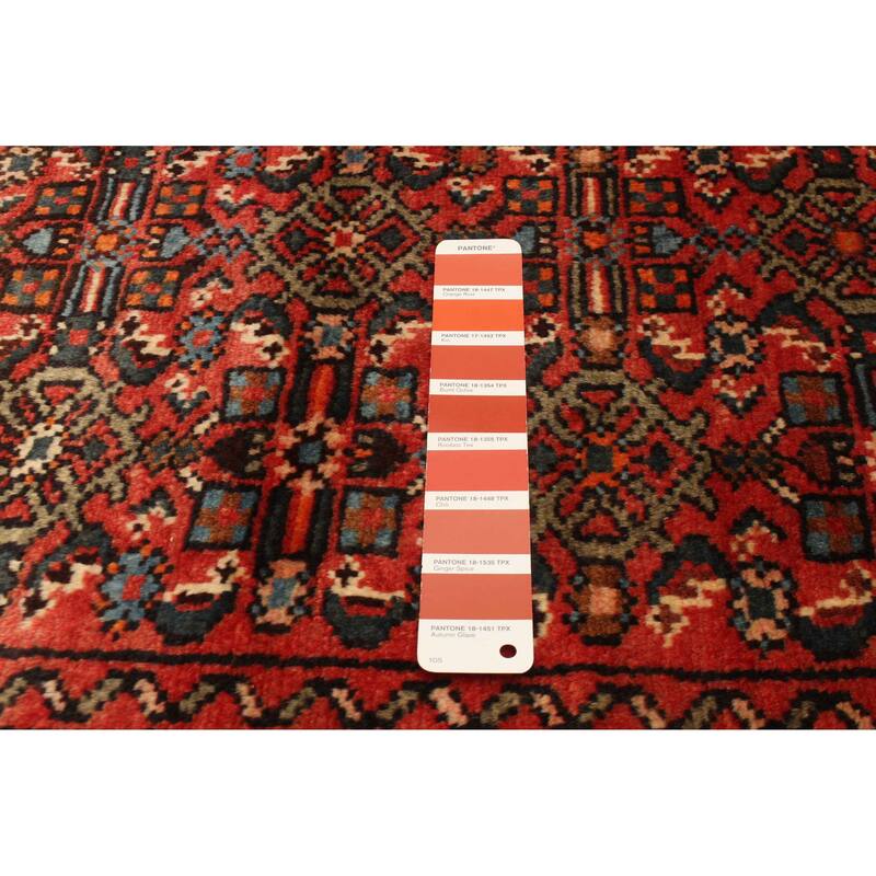 ECARPETGALLERY Hand-knotted Andelz Red Wool Rug - 3'6 x 10'1