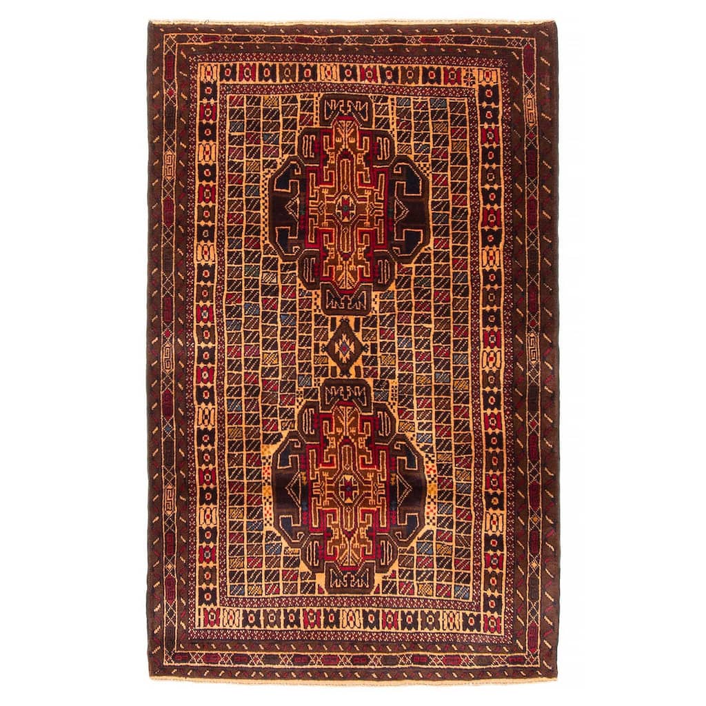 Teimani Brown Rug 2'11" x 4'11" - 2'11 x 4'11