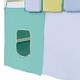preview thumbnail 10 of 34, Colorful Loft Bed Twin Size Wood Bed Frame Support Loft Bed Rural Life Style with Full Length Guardrail and 3 Pockets