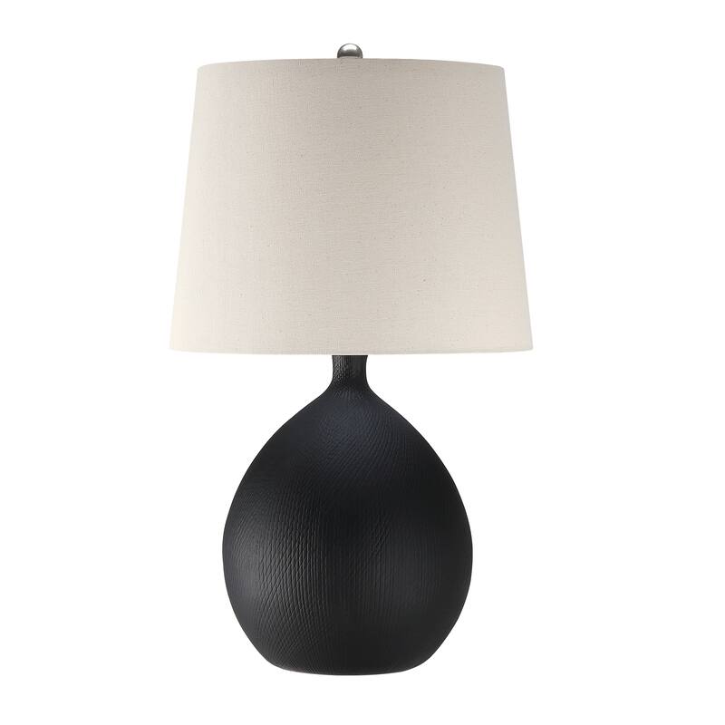 3-Way Ceramic Table Lamp with Hardback Shade - 22 in. H