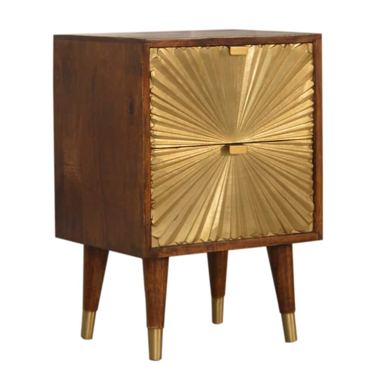 Artisan Furniture Solid Wood Manila Gold Nightstand