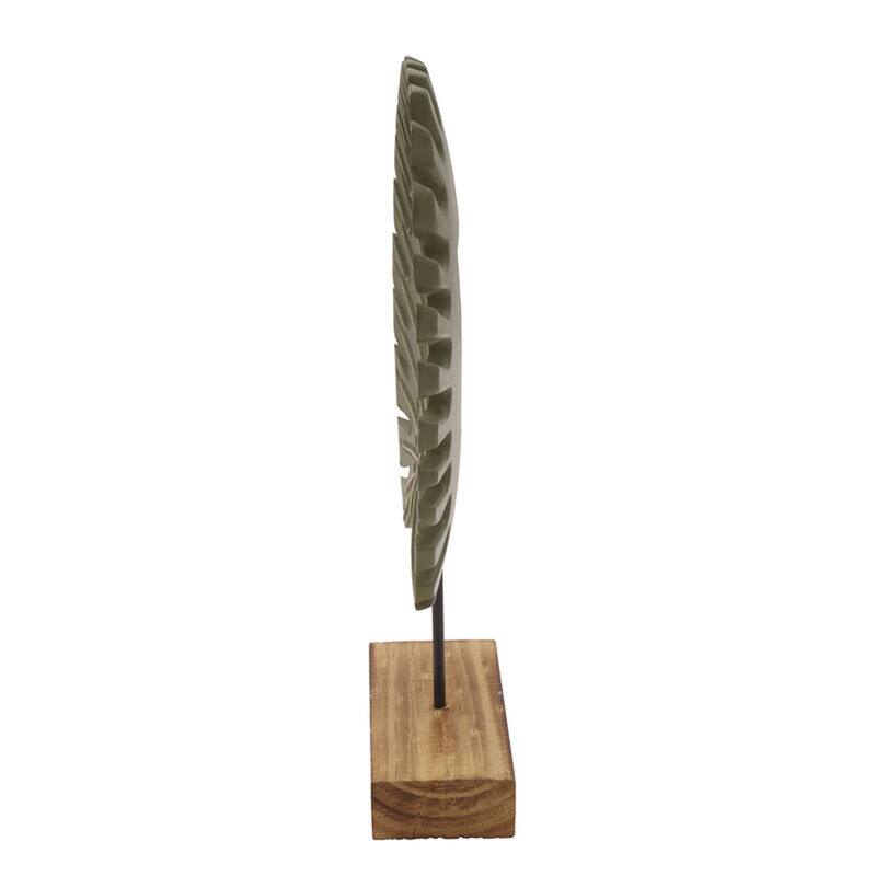 Elements Green Leaf Tabletop Décor, 12X7 Inch