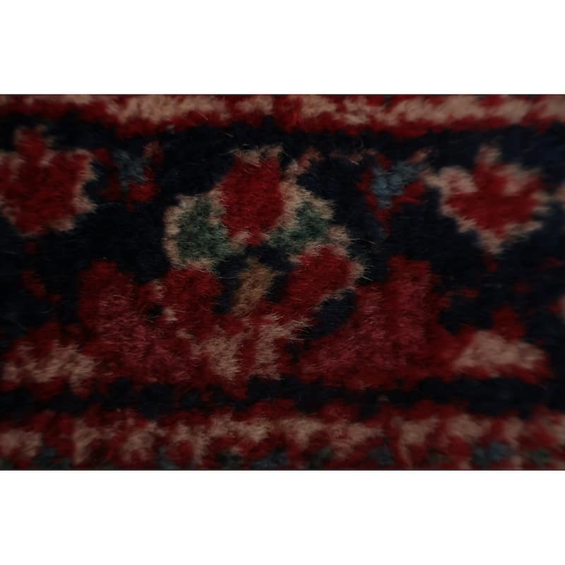 Hand Knotted Oriental 100% Wool Carpet Traditional All-Over Red Sarouk Runner Rug - 7' 6'' X 2' 8''