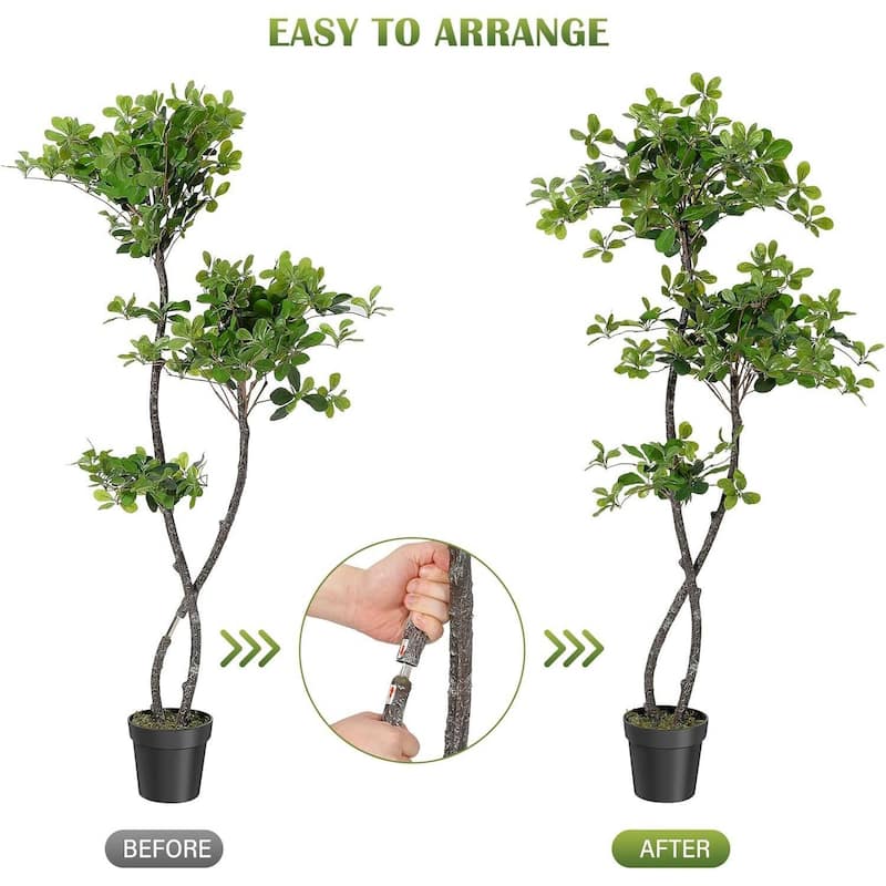 Artificial Olive Tree Plants with LED Lights in Plastic Pot