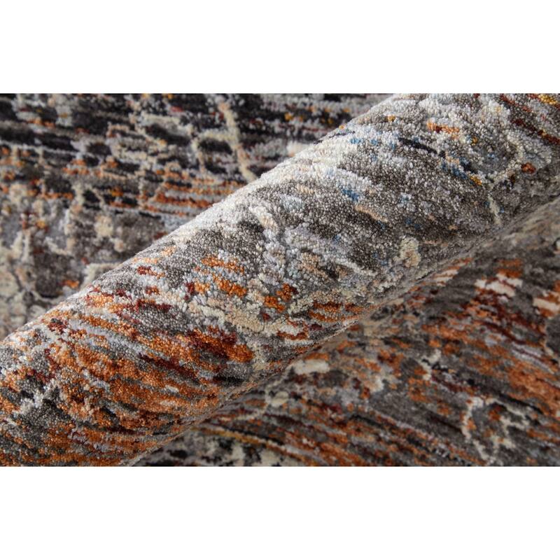 Grand Bazaar Ennis Machine Made Distressed Transitional Area Rug
