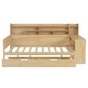 preview thumbnail 38 of 54, Roomfitters Wooden Twin/Full Size Daybed with Storage Shelves, Multi-functional Bed with Twin Size Trundle Bed and Study Desk