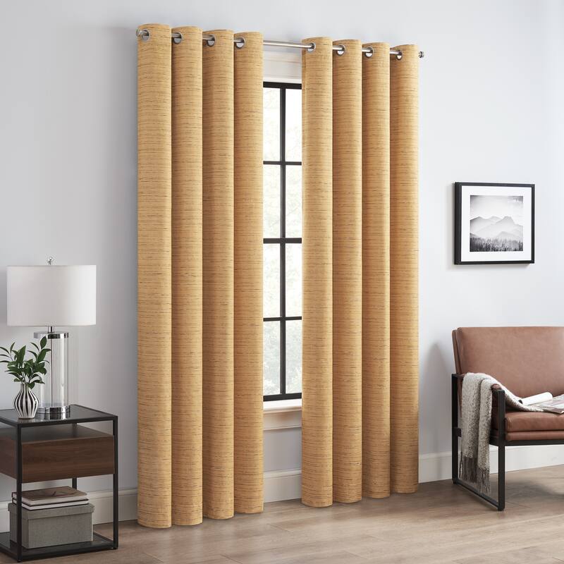 Eclipse Branson Magnitech 100% Blackout Curtain, Grommet Window Curtain Panel, Seamless Magnetic Closure (1 Panel)