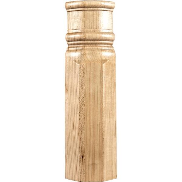 slide 1 of 1, Hardware Resources Column Transition Block with Beveled Edge Styling, Natural Oak