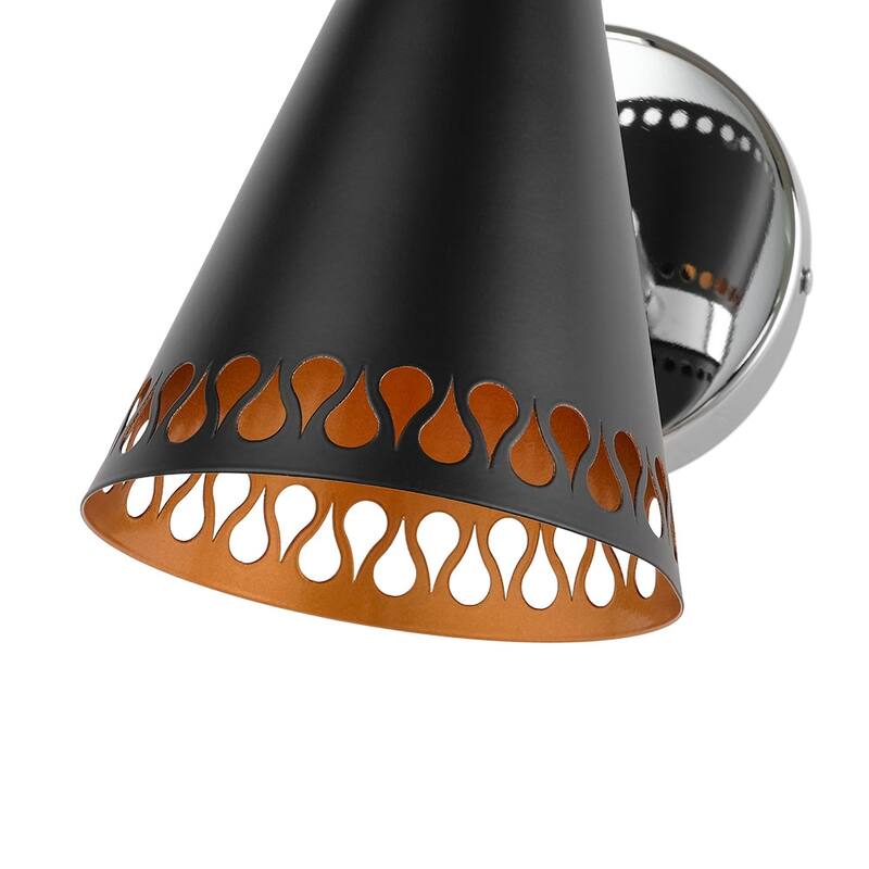 Mid-Century Modern 1-Light Adjustable Head Hourglass Wall Sconce