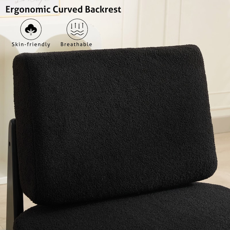 Modern Teddy Slipper Chair Armless Lounge Sofa