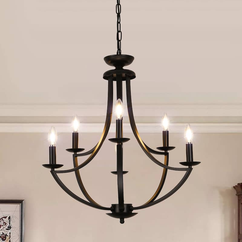 8-light Dimmable Chandelier - 6-Light