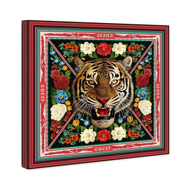 Wynwood Studio Fashion and Glam Red & Green Love Scarf Red and Wall Art Canvas Print