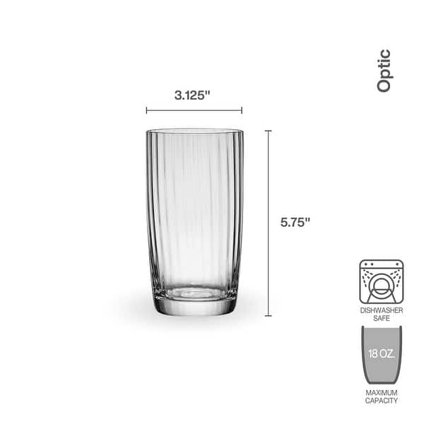 Mikasa Set of 4 Optic High Ball Glasses, 18 Oz