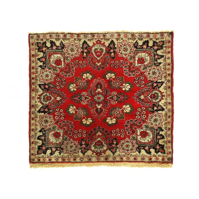 Persian Hand Knotted Antique Square sarouk 3'3'' X 3'3'' - 3'3'' X 3'3''