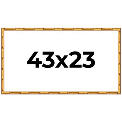 43x23 Frame Gold Bamboo Picture Frame Modern Photo Frame Includes UV Acrylic Shatter Guard Front Acid Free Foam Backing Board