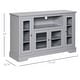 preview thumbnail 7 of 15, HOMCOM Modern Kitchen Sideboard Buffet Server Cabinet with Glass Doors/TV Stand Console Table for Living Room, Grey
