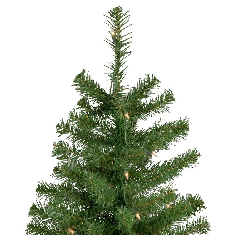 4pc Artificial Wolcott Spruce Tree Wreath Garland Set Clear Lights - 6.5 Foot