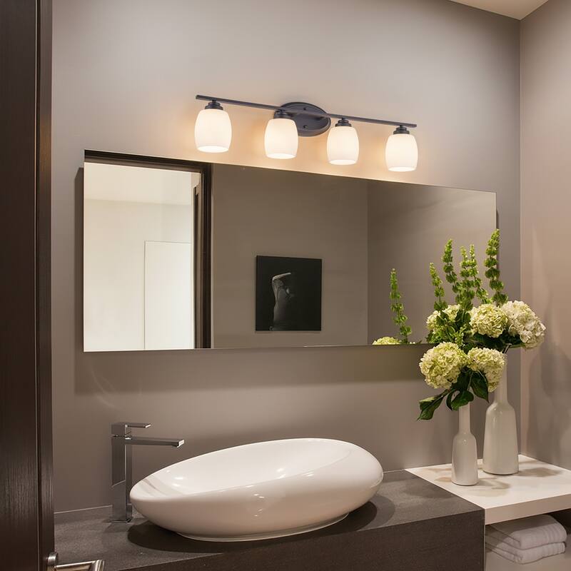 C Cattleya Vanity Light Indoor Wall Sconce Light with White Opal Glass