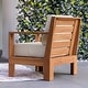 preview thumbnail 4 of 19, Cambridge Casual Logan Modern Teak Outdoor Club Chair with Sunbrella Cushion
