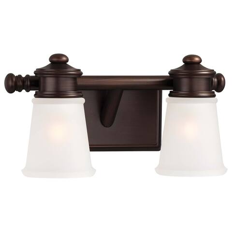 Dark Brushed Bronze (Painted) 2 Light Bath By Minka Lavery