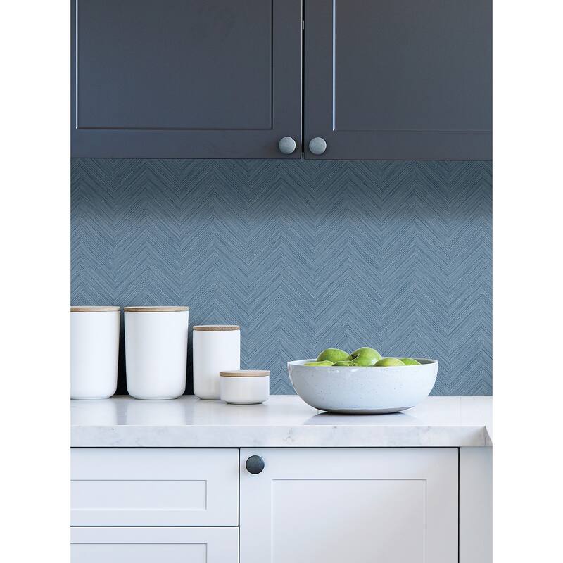 NuWallpaper Blue Sampson Peel & Stick Wallpaper